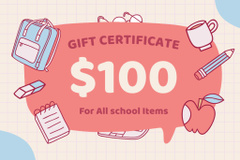 Gift Voucher for All School Items