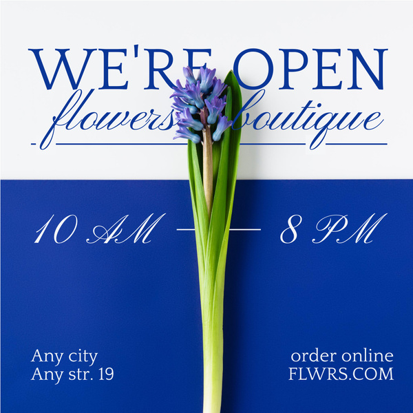Flowers Boutique Promotion with Blue 
Hyacinth