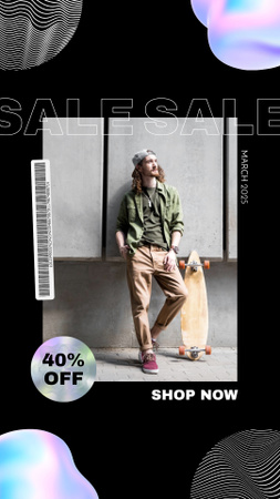 Male Clothing Sale Instagram Story Design Template