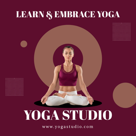 Ontwerpsjabloon van Instagram van Aanbieding Inspirerende Yoga Trainingen Aankondiging