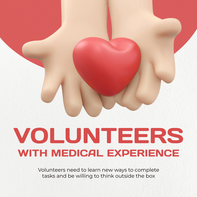 Medic Volunteers are Needed Instagramデザインテンプレート
