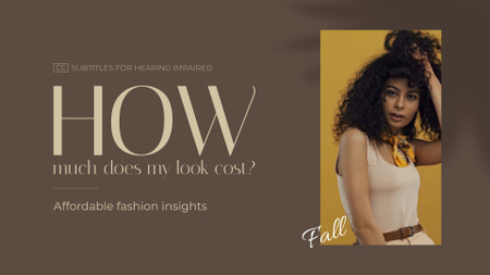 Designvorlage Budgetfreundliche Fashion-Looks-Werbung für die Herbstsaison für Full HD video