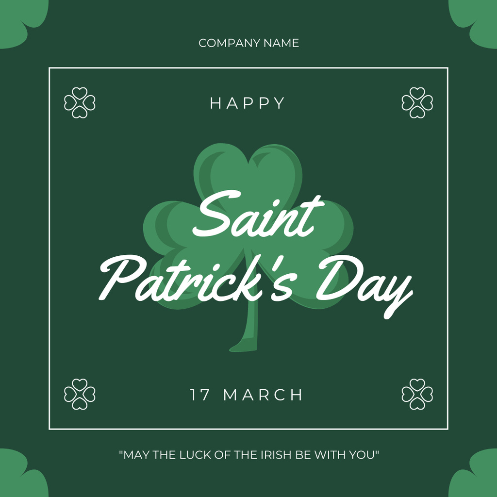 Have a Happy St. Patrick's Day Instagram Design Template