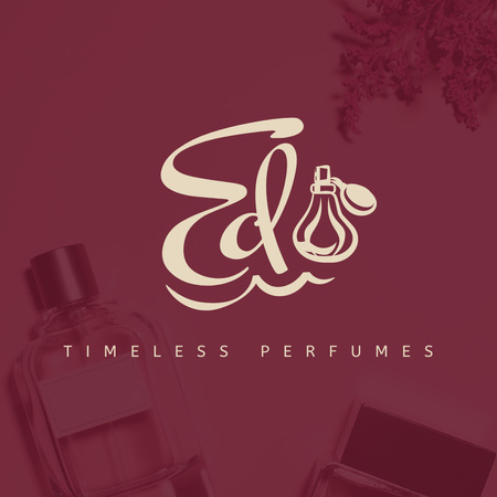 Emblem of Perfumes Store Logo Design Template