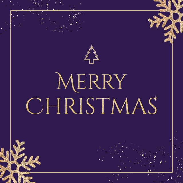 Platilla de diseño Christmas Holiday Greeting with Beautiful Snowflakes Animated Post