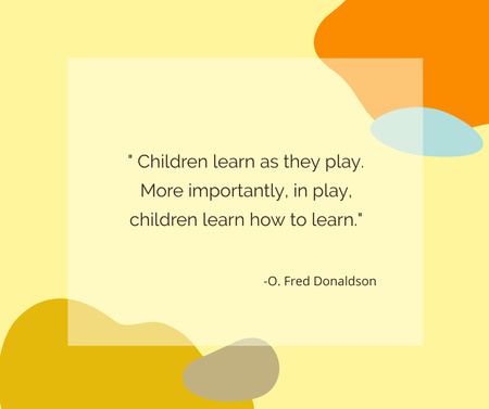 Plantilla de diseño de Quote about learning and playing Facebook 