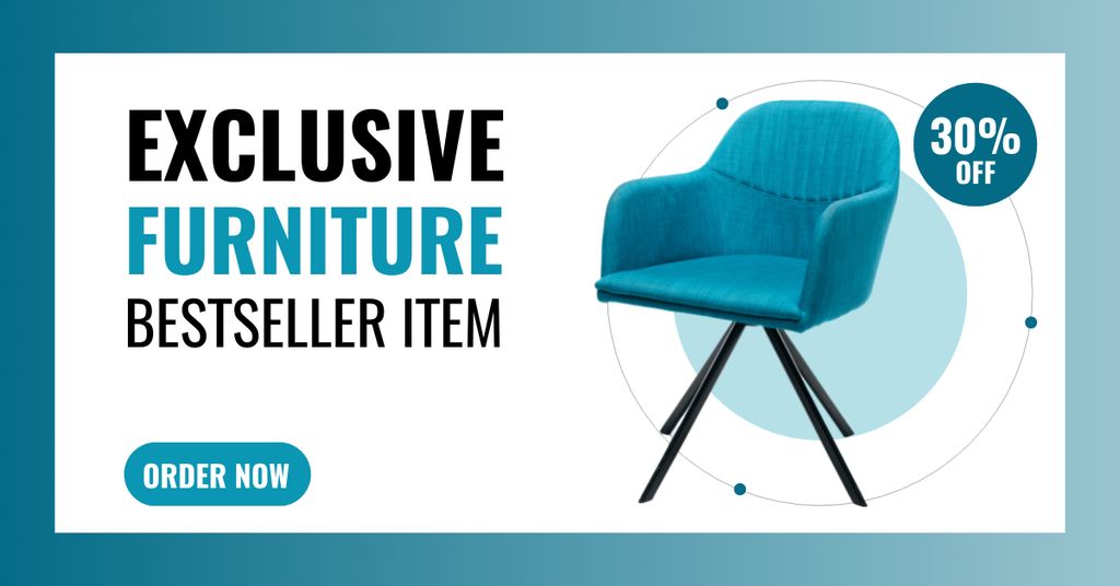 Plantilla de diseño de Offer of Exclusive Furniture Facebook AD 