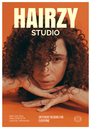 Hair Salon Services Offer Poster tervezősablon