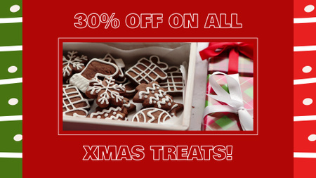 Platilla de diseño Christmas Sale of Sweet Festive Cookies Full HD video