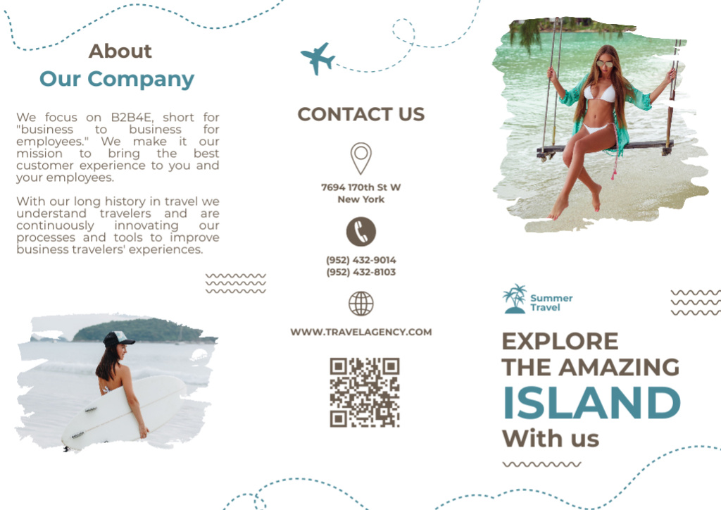 Amazing Islands Trip Brochure Modelo de Design