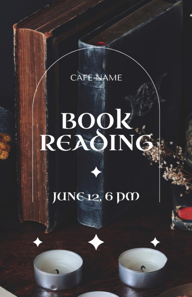 Books Reading Event Announcement Flyer 5.5x8.5in Design Template