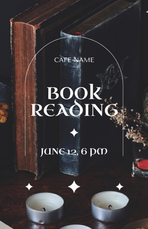 Books Reading Event Announcement Flyer 5.5x8.5in Design Template