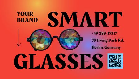 Nova marca de óculos inteligentes Business Card US Modelo de Design