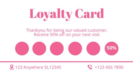 Free Visit to Beauty Salon Business Card USデザインテンプレート