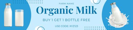 Modèle de visuel Promotion pour le lait biologique - Ebay Store Billboard