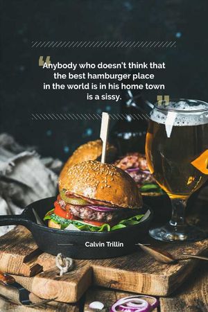 Special Fast Food Offer with burger and beer Tumblr Design Template