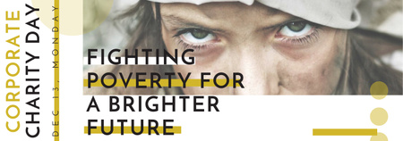 Szablon projektu Poverty quote with child on Corporate Charity Day Tumblr