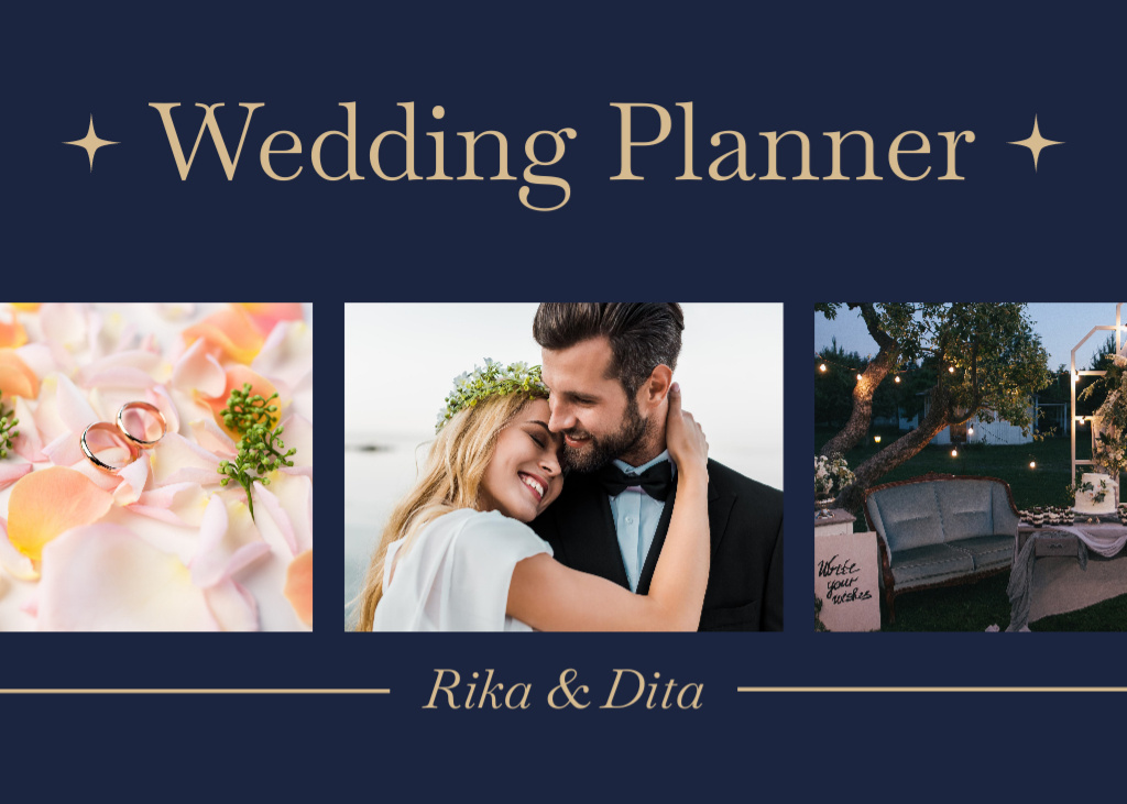Wedding Planner Services Postcard 5x7in – шаблон для дизайну