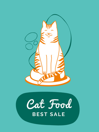 Cat Food Sale Poster US Design Template