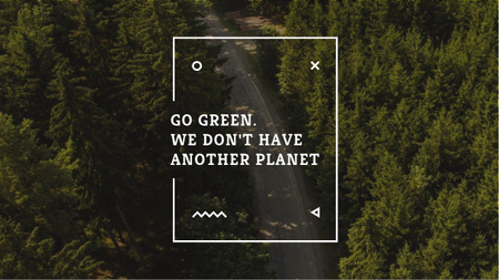 Plantilla de diseño de Citation about green planet Youtube 