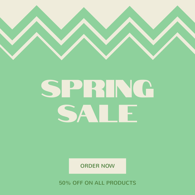 Spring Sale Plain Mint Color Instagram Design Template