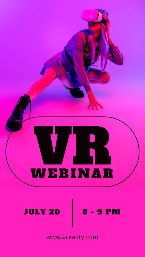 Virtual Reality Webinar Announcement Instagram Story – шаблон для дизайна