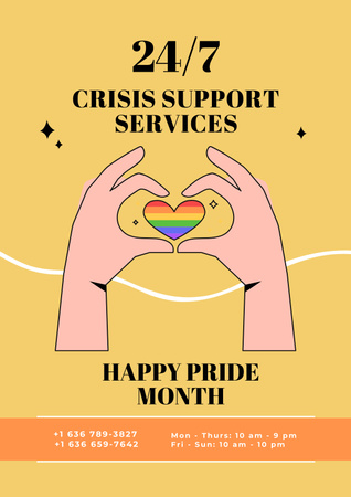 Az LMBT emberek támogatják a tudatosságot Poster tervezősablon