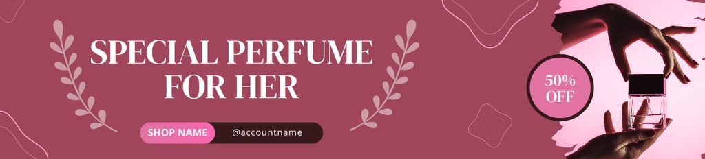 Plantilla de diseño de Offer of Special Perfume for Her Ebay Store Billboard 