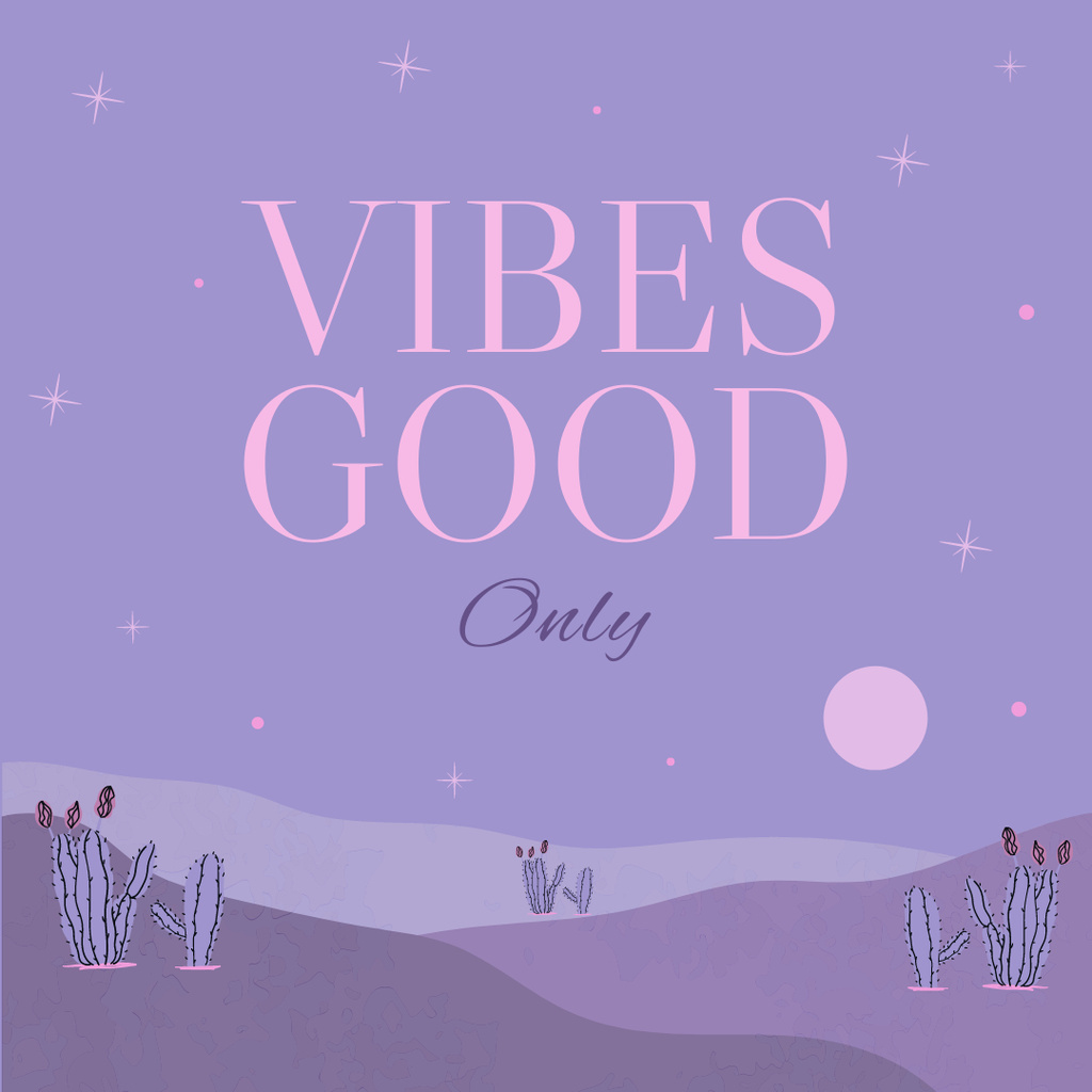 Designvorlage Inspiration for Good Vibes für Instagram
