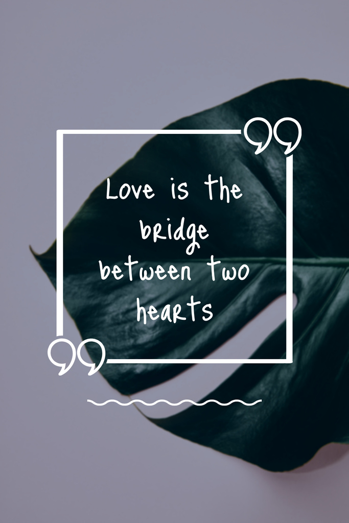 Designvorlage Love Quote About Bond And Harmony für Pinterest