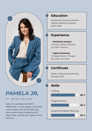 Work Experience in IT Resume Design Template