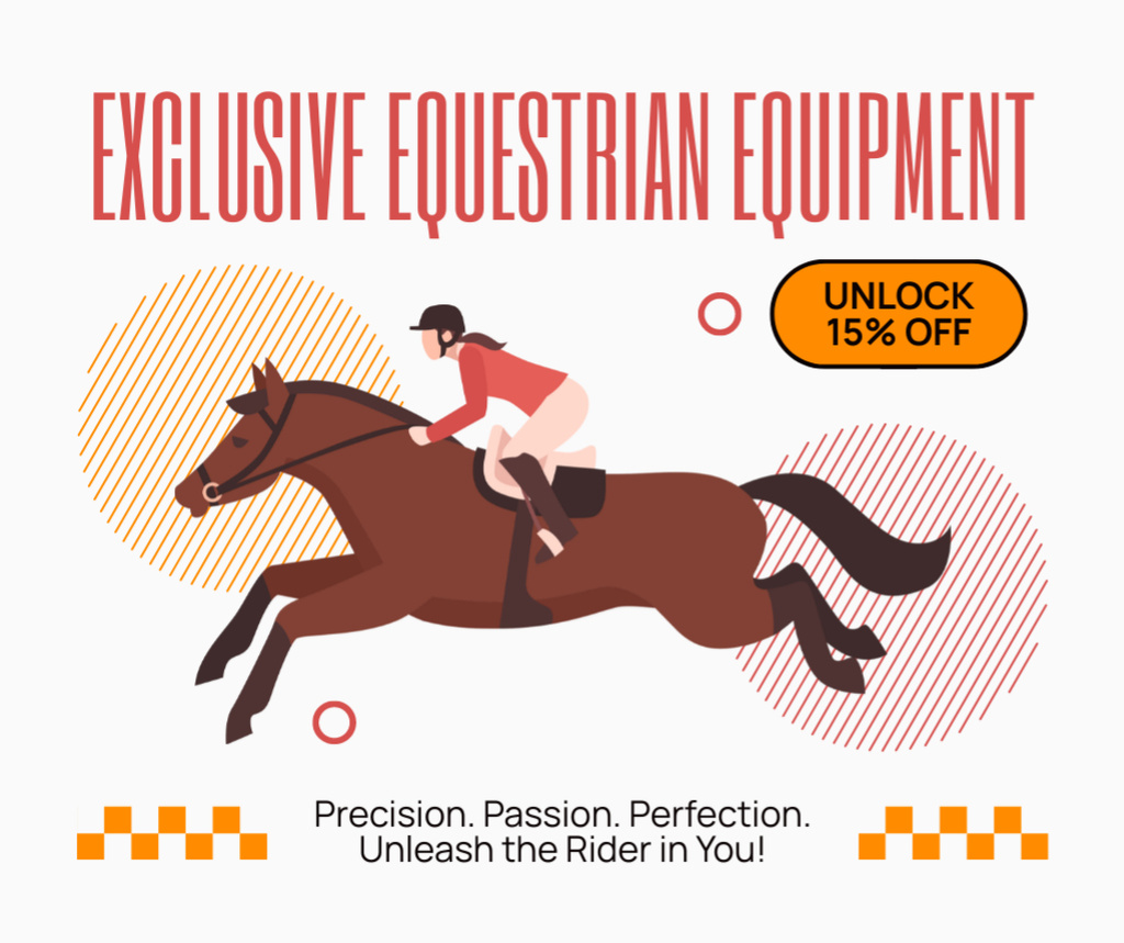 Szablon projektu Exclusive Equestrian Equipment At Reduced Price Facebook