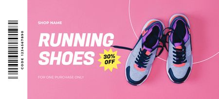 Designvorlage Sportswear Store Ad with Modern Sneakers für Coupon 3.75x8.25in