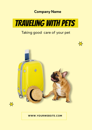 Taking Care of Dog While Traveling Flyer A4 tervezősablon