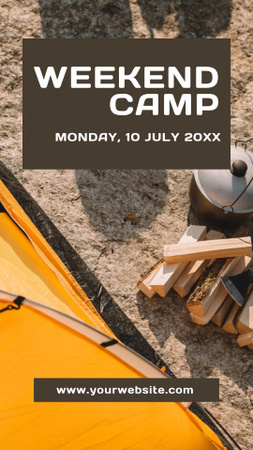 Weekend Camp with Tourists Instagram Story Design Template