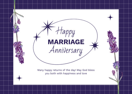 Template di design Buon anniversario di matrimonio Card