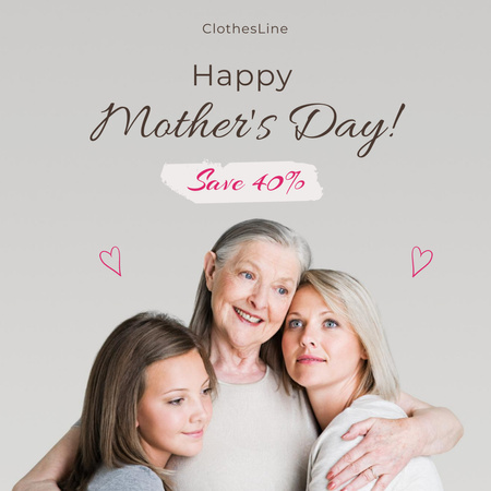 Holiday Greeting for Day of Mother Instagram Design Template
