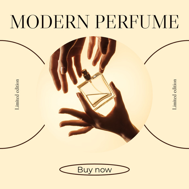 Modern Perfume Announcement Instagram Tasarım Şablonu