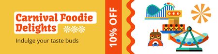 Carnival Foodie Delights At Discounted Rates Offer Twitter Design Template
