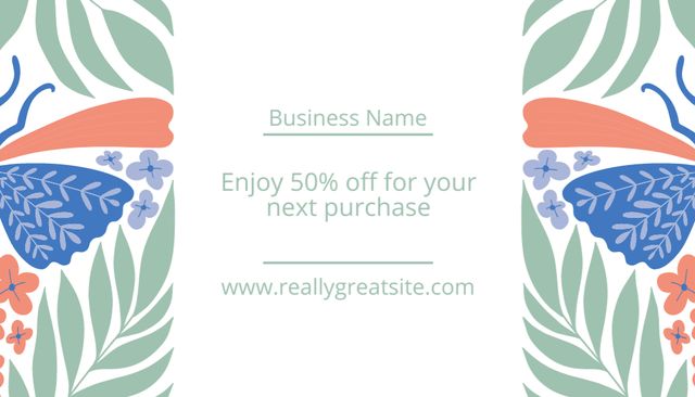 Special Cases Use Layout with Thank You Text Business Card US Design Template