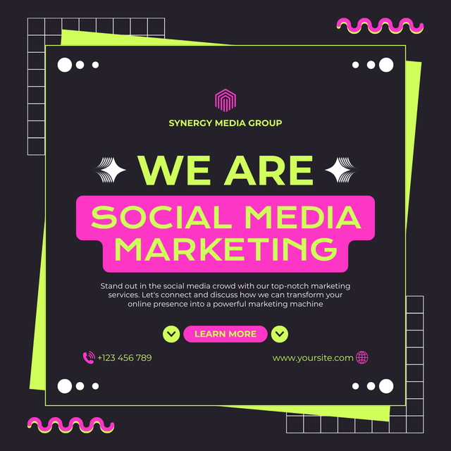 Analytical Social Media Marketing Agency Promotion Instagram AD tervezősablon