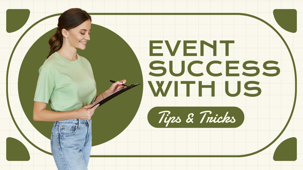 Tips and Tricks for Successful Event Organization Youtube Thumbnail Šablona návrhu