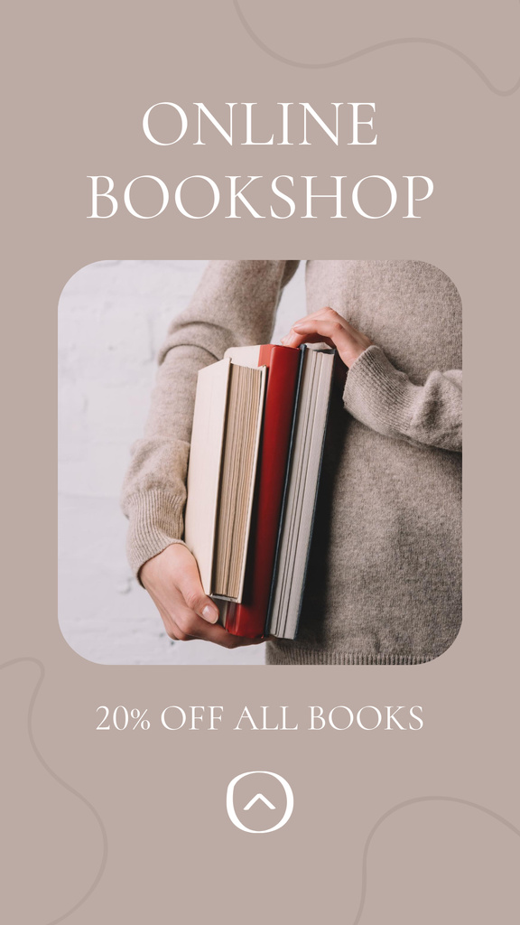 Szablon projektu Online Bookshop Sale Announcement Instagram Story