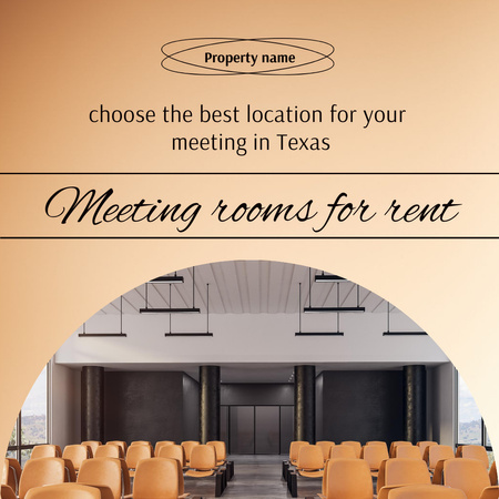 Choose Meeting Room for Rent Instagram AD Design Template