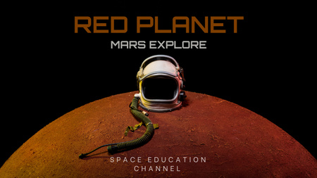 Planet Explore With  Space Education Youtube Thumbnail Design Template
