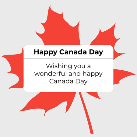 Canada Day Greetings And Wishes Notification Instagram Design Template