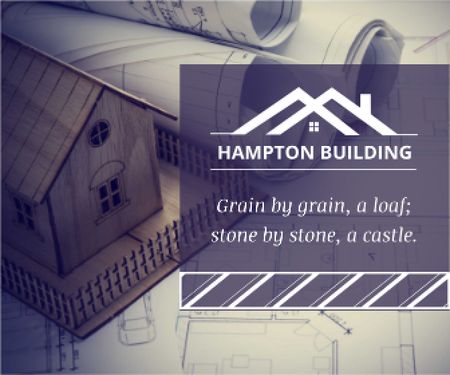 Designvorlage Hampton building poster für Large Rectangle