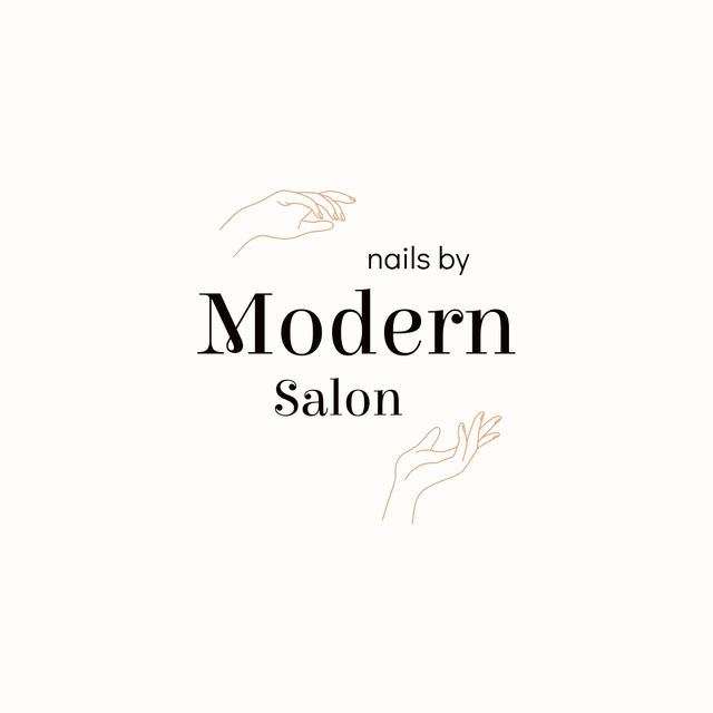 Ontwerpsjabloon van Logo van Modern Manicure Services Available