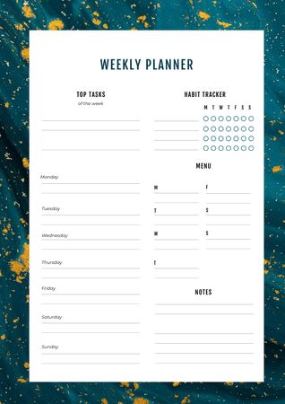 weekly planner Schedule Planner Design Template