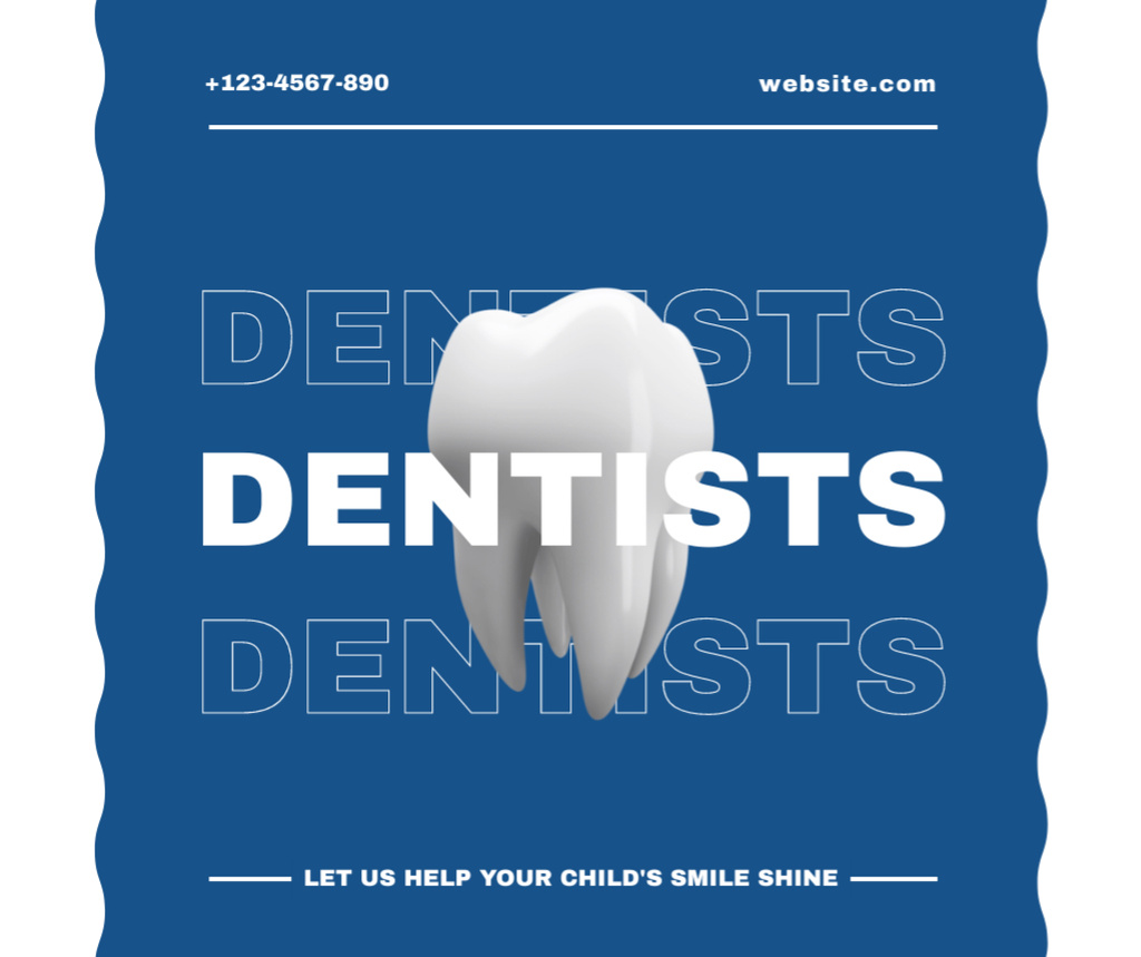 Services of Professional Dentists Facebook Design Template